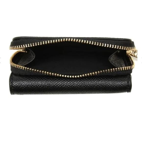 NWT Coach Small Trifold Wallet Black - Picture 4 of 7